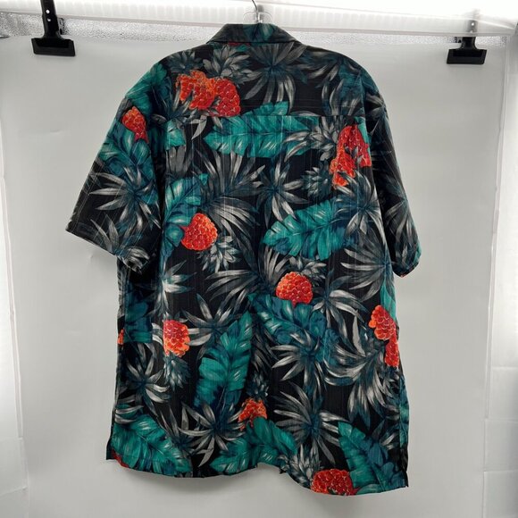 Van Heusen Men's Tropical Button Up Shirt Short Sleeve Size XLT - Picture 7 of 9